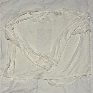 Vie active long sleeved crop top with open back